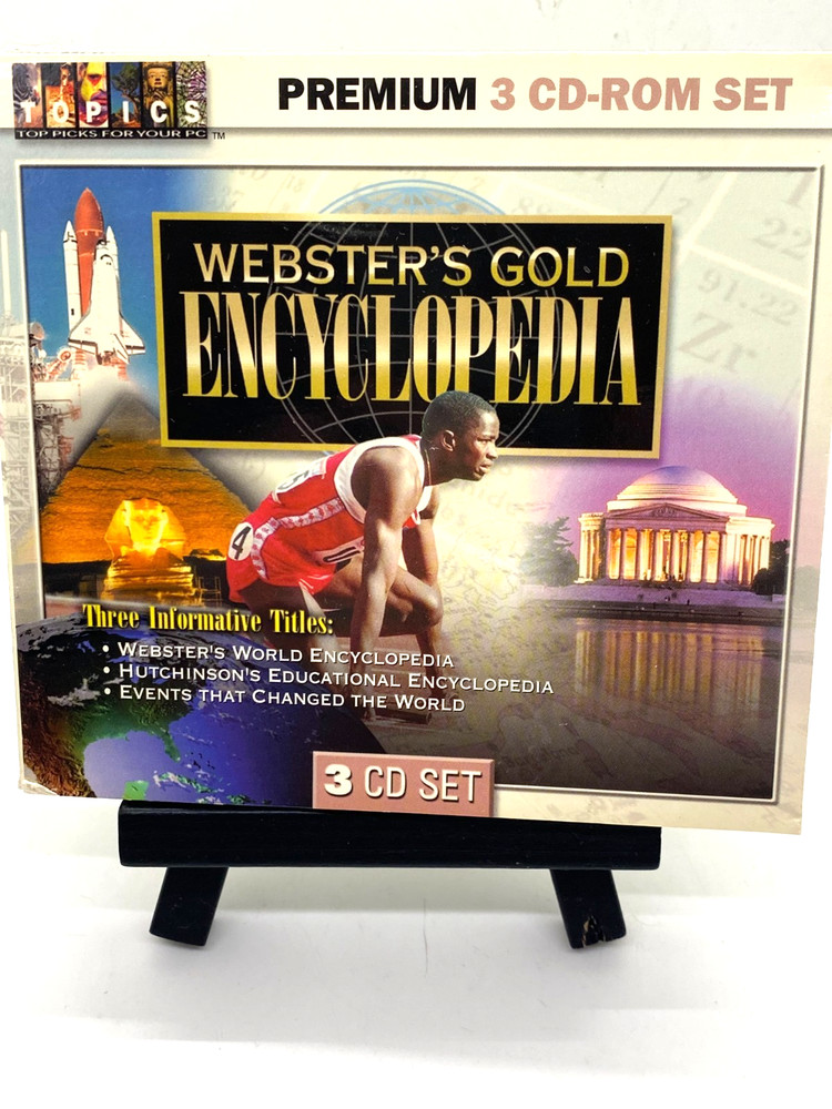 Webster Gold Encyclopidea 2001 PC-CD-Rom Premium 3 disc set. New