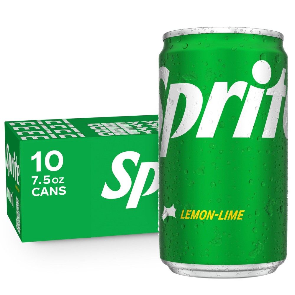 Lemon Lime Soda Soft Drinks 7.5 fl oz 10 Pack Cans