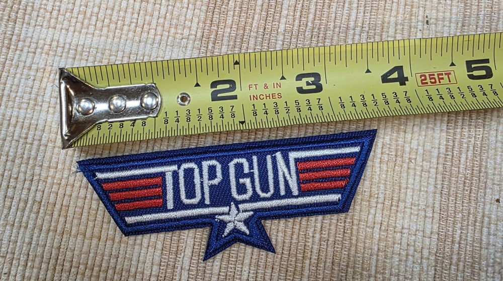 Top Gun Logo Patch 3 1/2 inch wide