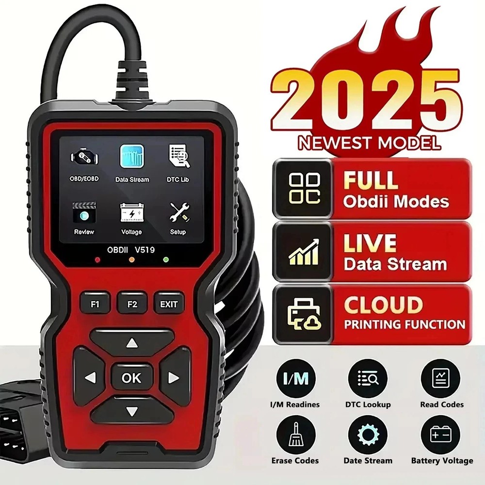 Professional OBD2 V519 Scanner - 2025 Upgraded OBDII + CAN Code Reader**********