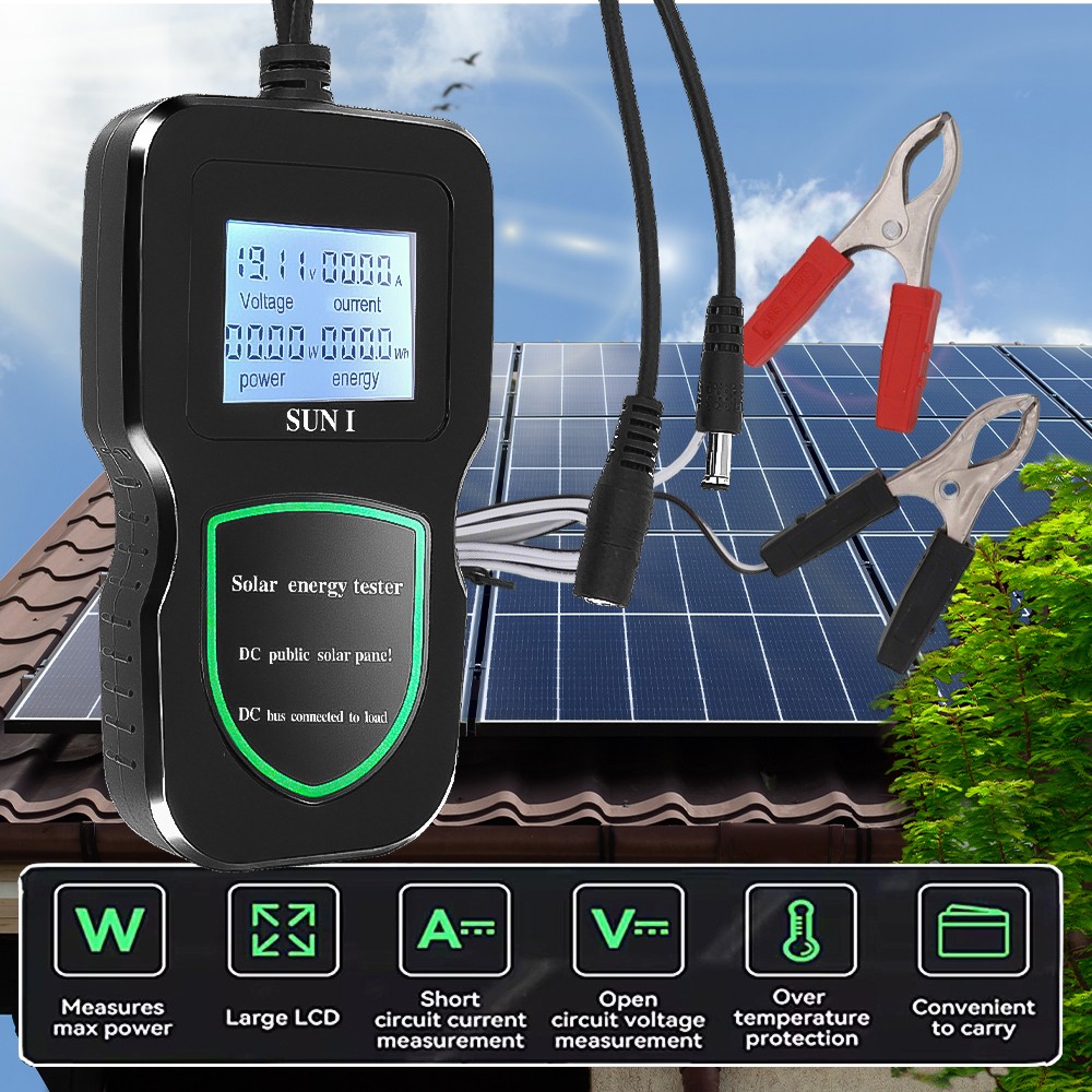 500W MPPT Photovoltaic Panel Multimeter Tester Tool for Testing Solar Panel Data