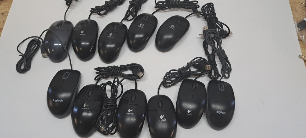lot of 10 Logitech USB optical Mouse  6/28