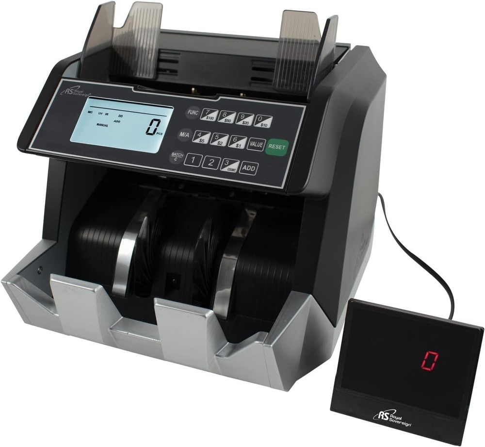 Royal Sovereign USD Money Counter, Value, Add/Batch Mode, Counterfeit Detection