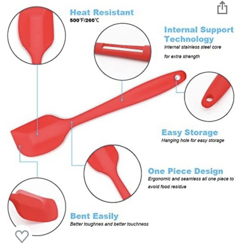 silicone spatula 4 pcs set