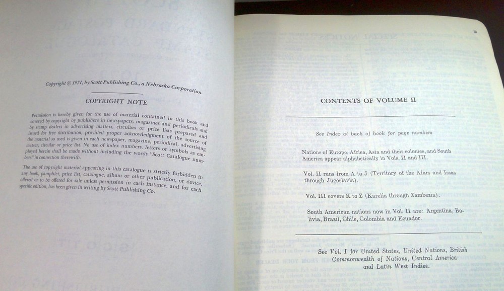Scott Standard Postage Stamp Catalogue 1972 3 Volumes Encyclopedia Philately