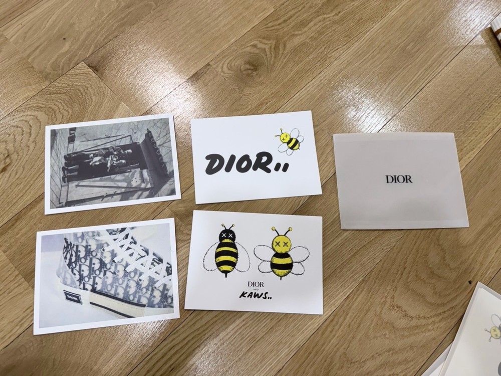 Christian Dior X Kaws Post Card notes NEW SET
