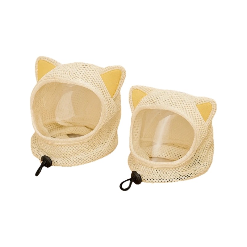 Cats Head Cover with Regulable Drawstrings Prevents Unwanted Behavior Safely