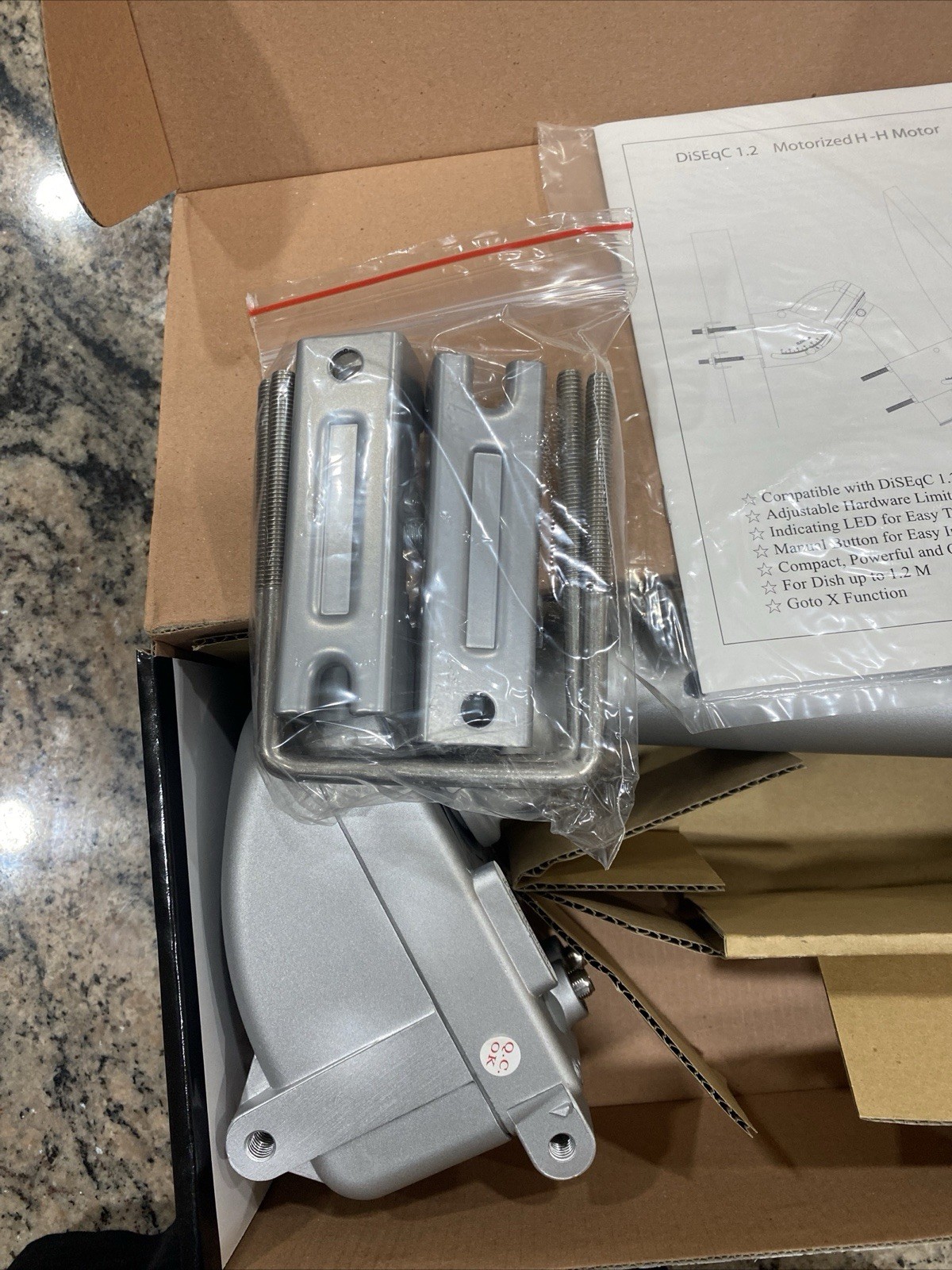 ORIGINAL MOTECK SG-2100 SATELLITE DISH MOTOR HH SG2100 MOTORIZED FREE TO AIR