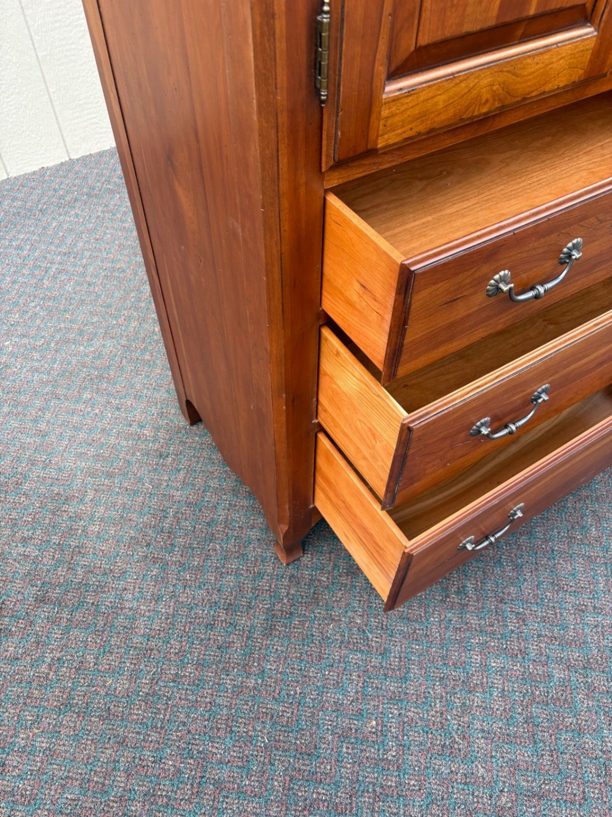 67581 Ethan Allen MAISON Cherry High Chest Dresser with Elegant Hardware