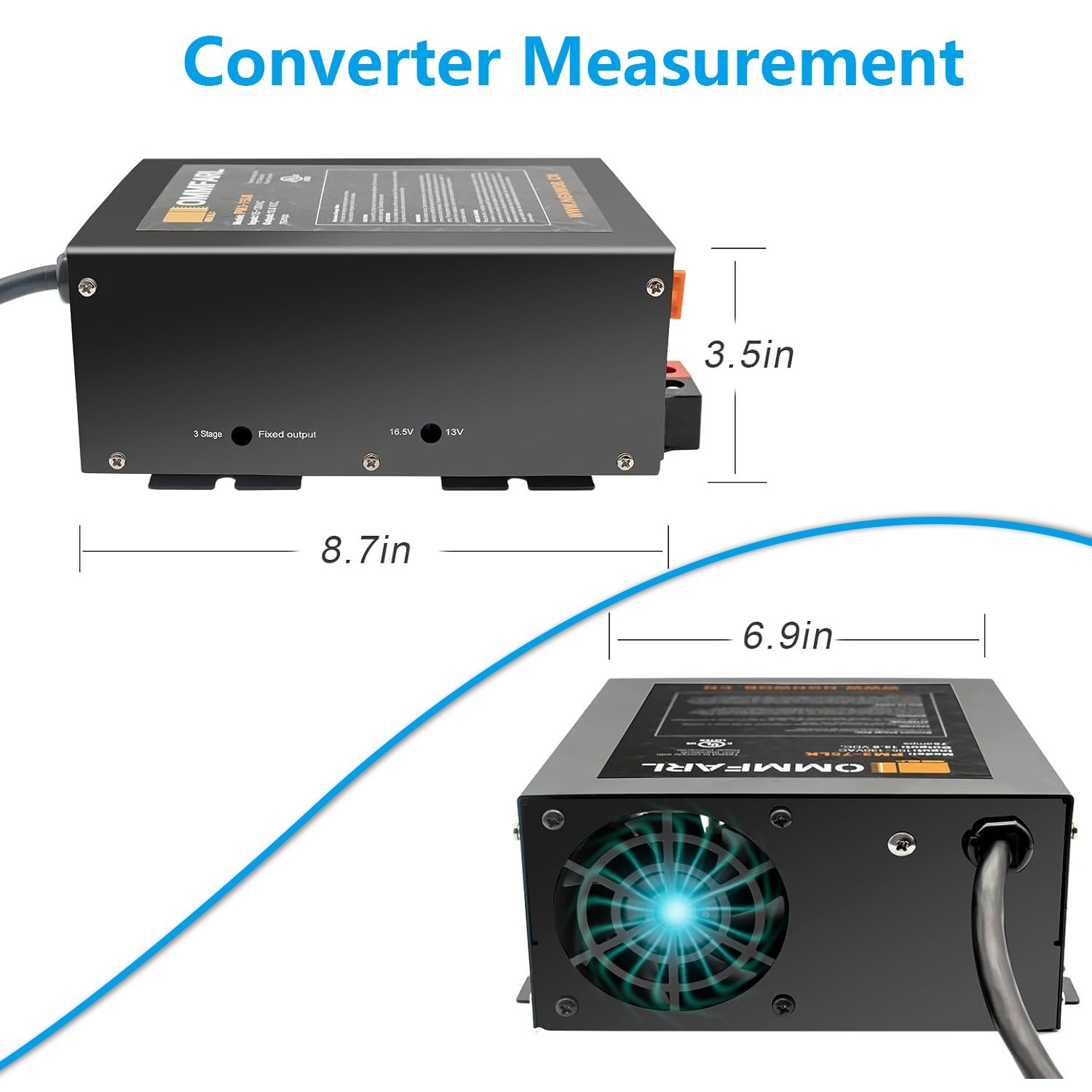 100 AMP RV Power Converter 110V to 12VDC Power Supply Charger 3 Stage Charging