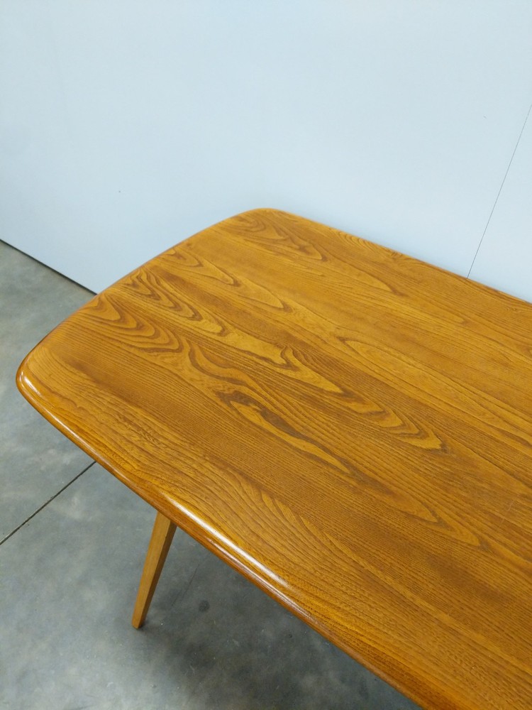 Vintage Ercol Mid Century Modern Plank Dining Table