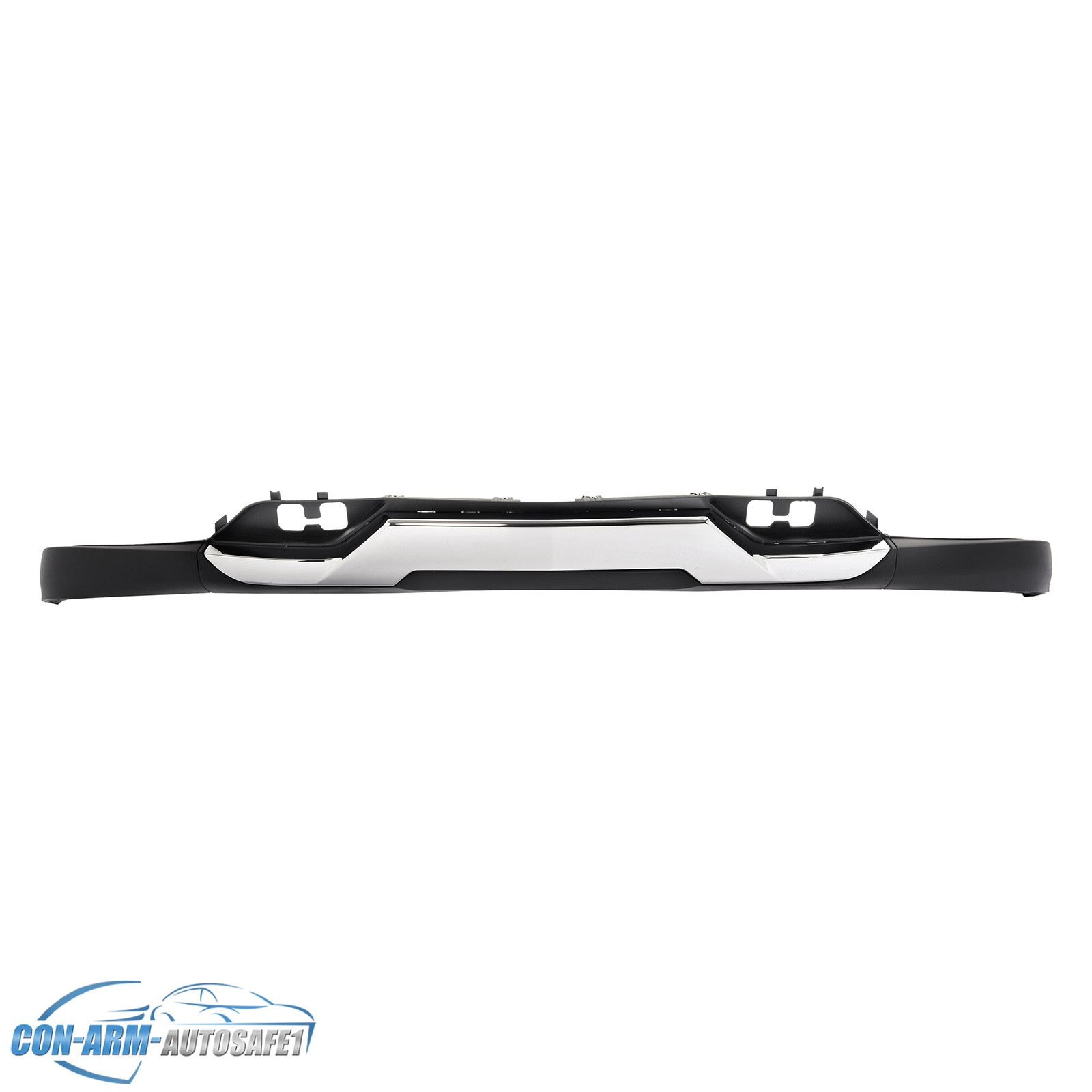 For Chevy Silverado 1500 2016-2019 Black Front Bumper Valance &Chrome Skid Plate