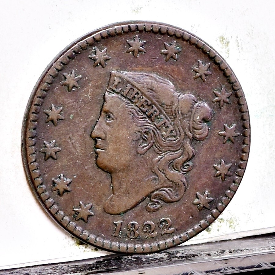 1822 Large Cent  - VF Details, Surface Issues (56522-Z)