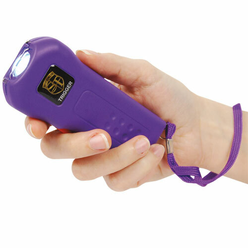 Trigger 75,000,000 Stun Gun Flashlight with Disable Pin Purple