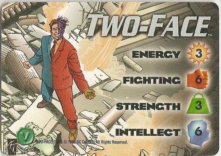 Marvel OVERPOWER Two-Face character - DC Batman Superman