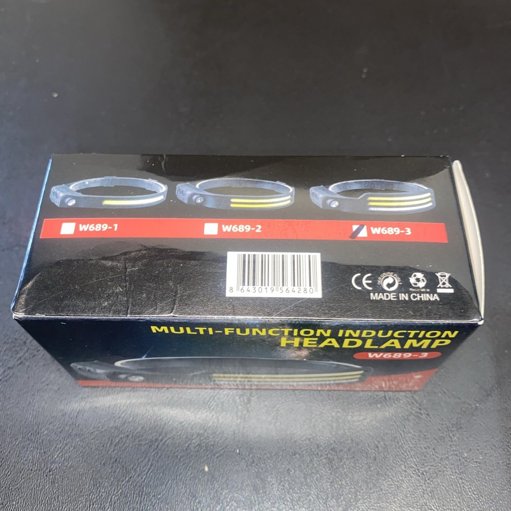 Multi Function Induction Headlamp W689-3 LED, Supergloves LED light-New In Box