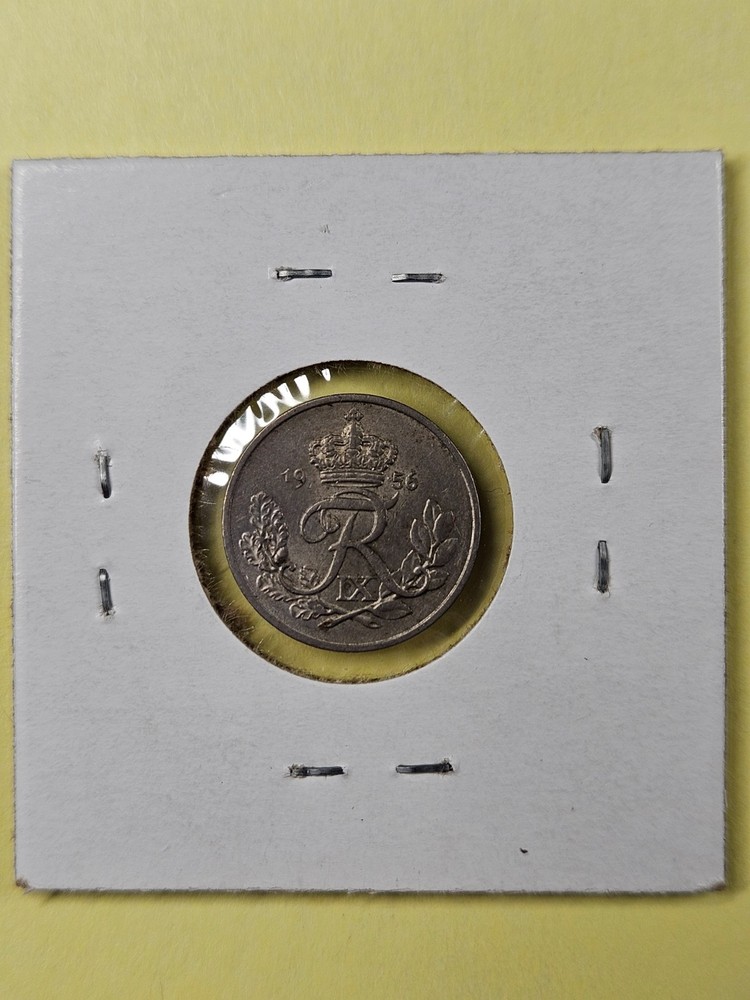 COINS - DENMARK - 10 ORE 1956