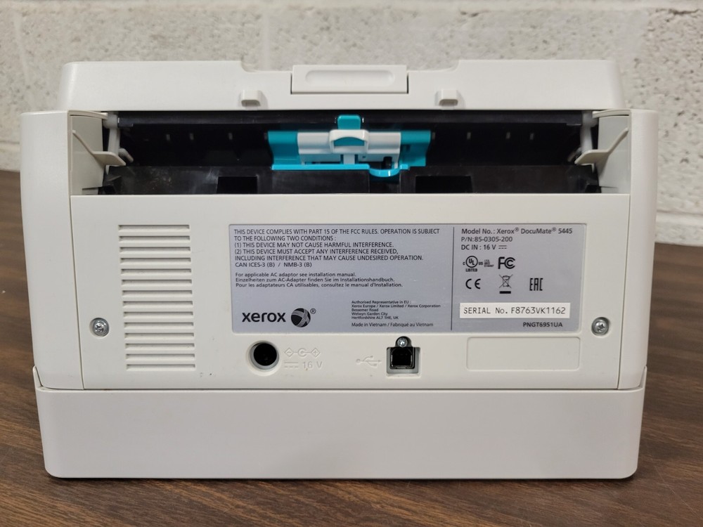 Xerox DocuMate 5445 Duplex USB Document Scanner - No Power Adapter