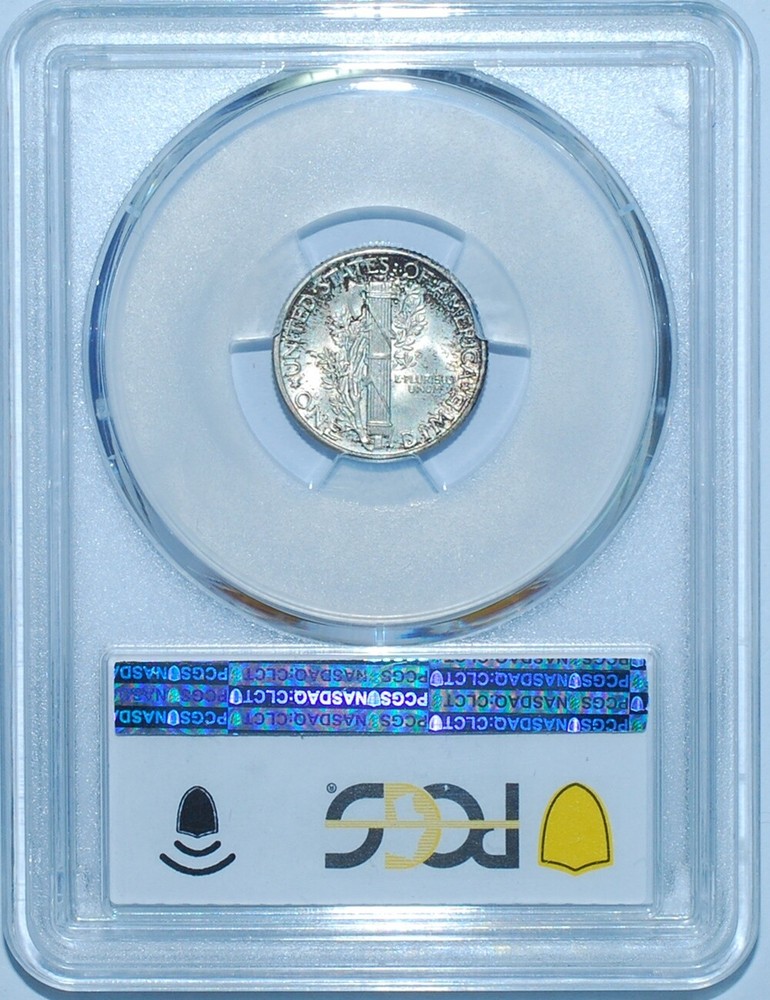 1938 P PCGS MS67+FB Full Bands Mercury Dime