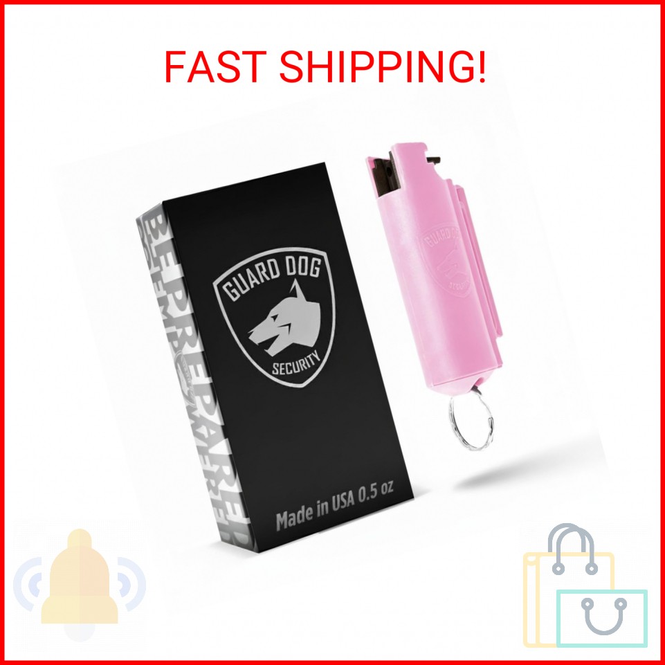 GUARD DOG SECURITY Quick Action Pepper Spray, Maximum Strength, 16-ft Range, Bel