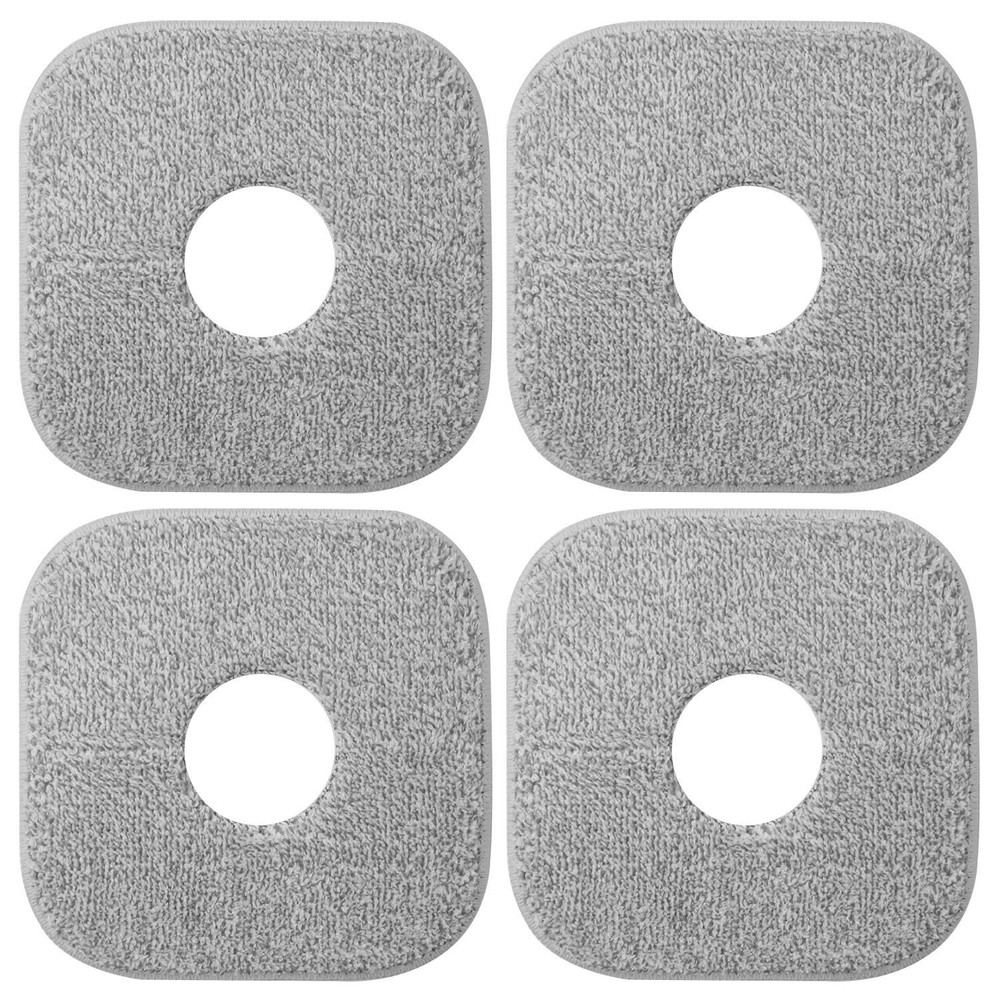 Spin Mop & Bucket System or 4Pcs Square Microfiber Mop Pads Portable Mop Bucket