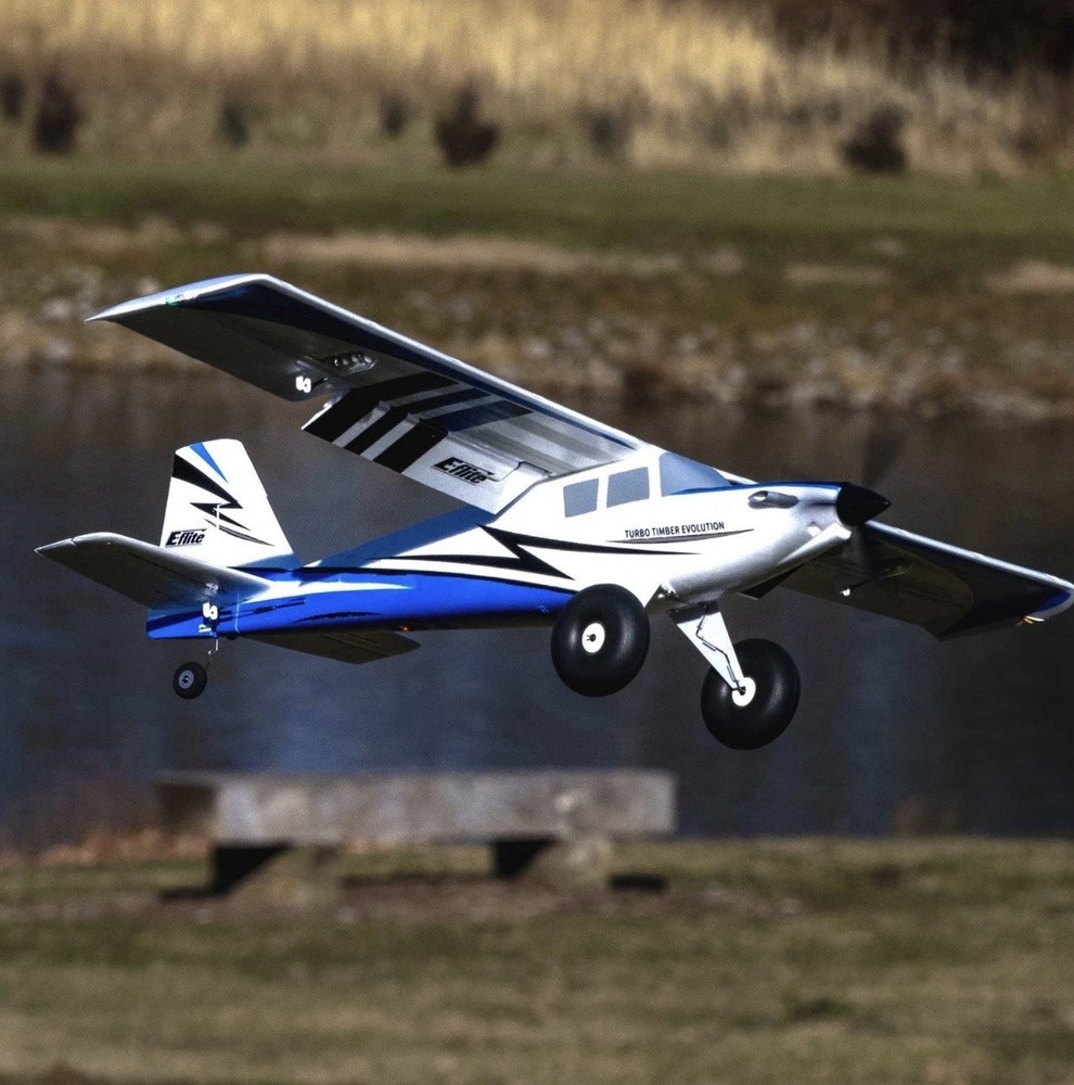 E-flite RC Airplane UMX Turbo Timber Evolution BNF Basic with AS3X and SAFE