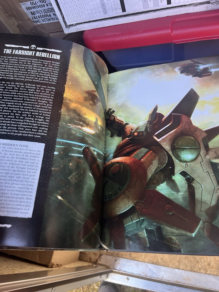 Warhammer 40K Tau Empire Codex 2015 Hardcover Games Workshop and Reference Sheet