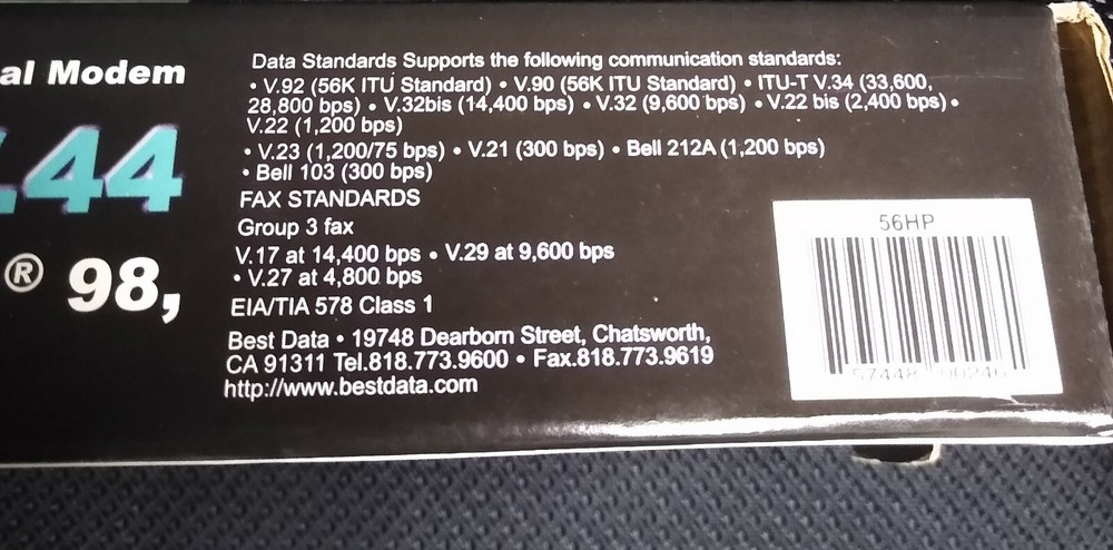 Best Data Windows (56HP) 56 Kbps Modem - Brand New