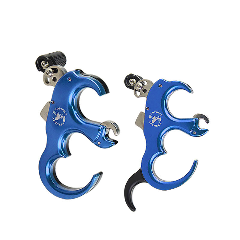 TP420 Compound Bow Release Aids 3 4 Finger Thumb Trigger Adjustable Archery Grip