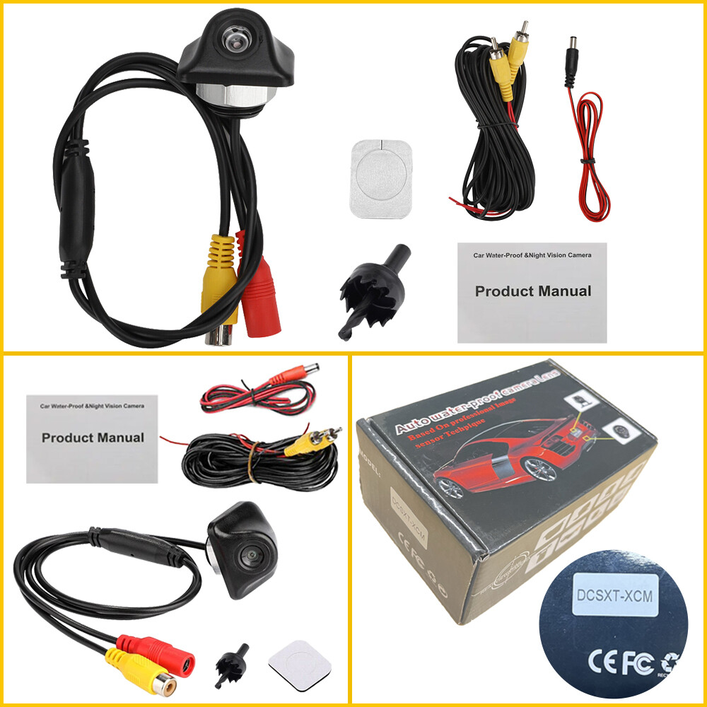 Rear View Reverse Backup Camera Parking 170°Wide Angle Night vision Adjustable