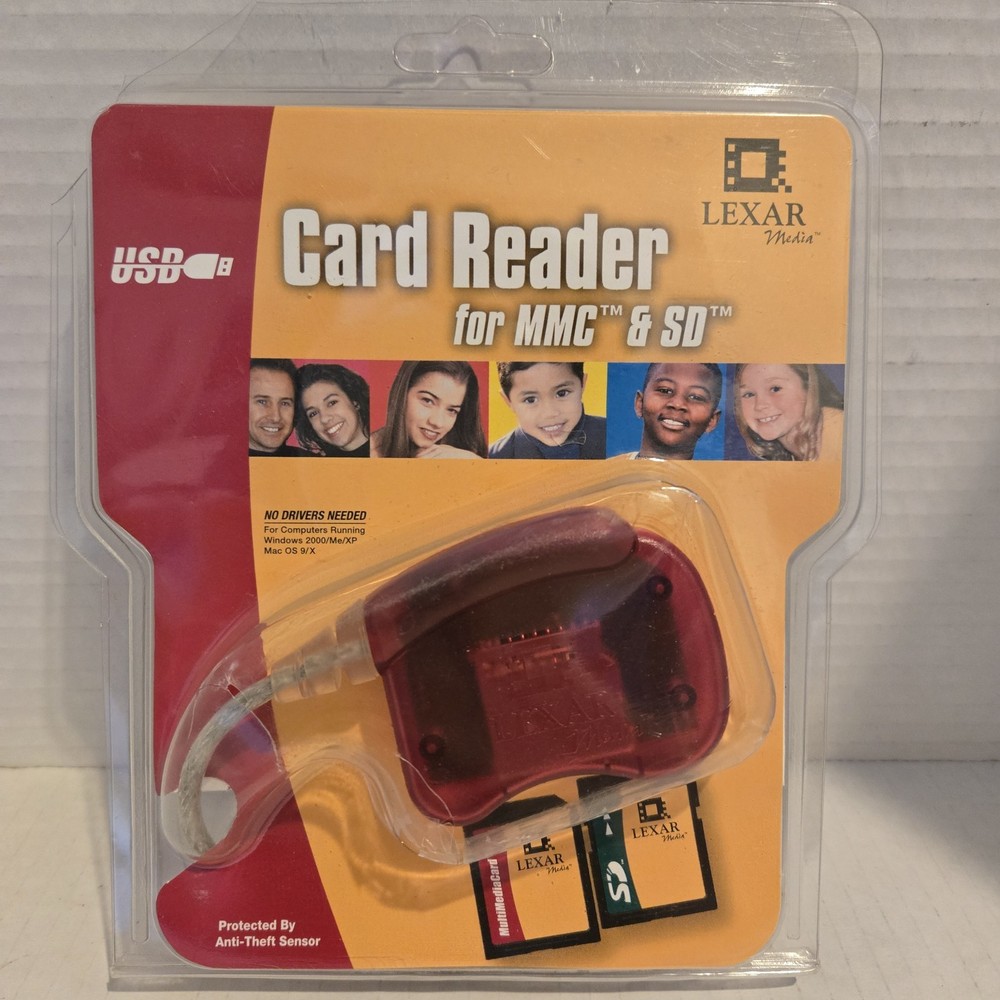 Lexar USB Card Reader for MMC & SD Memory Cards - New & Sealed