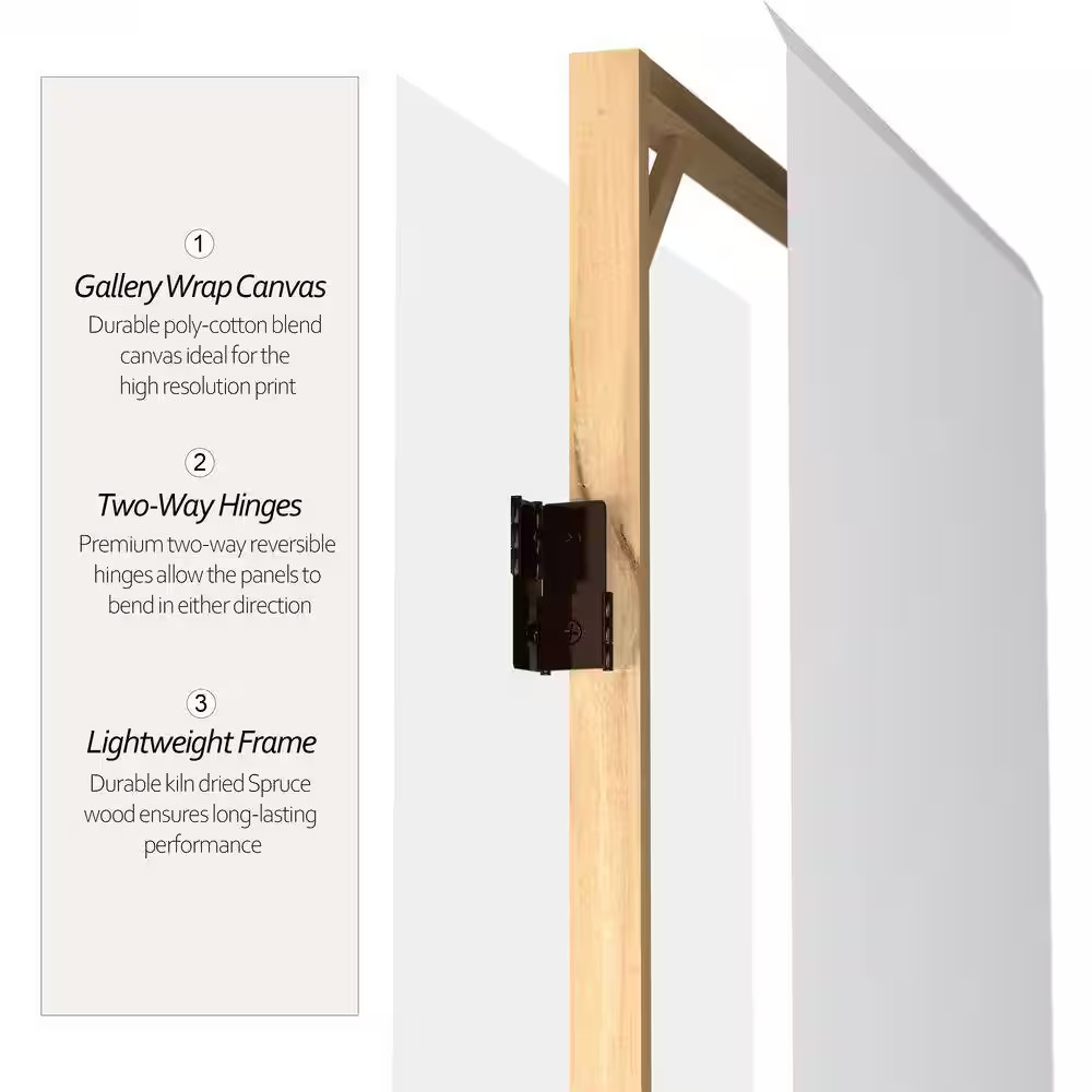 5 Ft White 6-Panel Room Divider