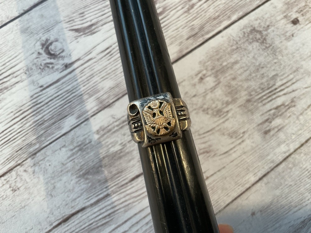 ORIGINAL WWII US EAGLE STERLING PATRIOTIC RING
