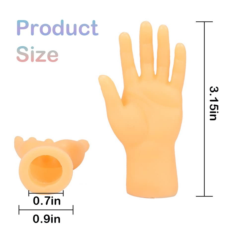 30 Pcs Tiny Finger Hands Mini Rubber Finger Puppets, Miniature Small Hands Ea...