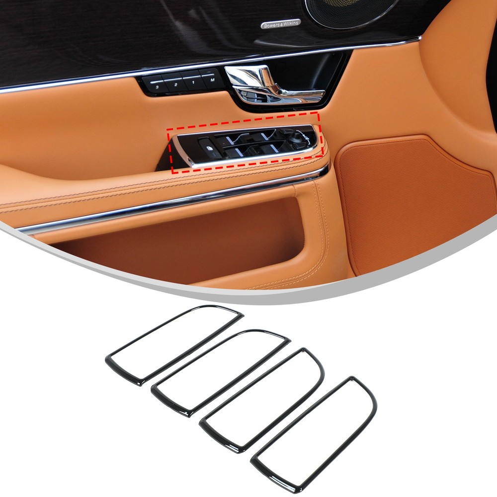 ABS Gloss Black Window Lift Switch Button For Jaguar XJ 2010-2019