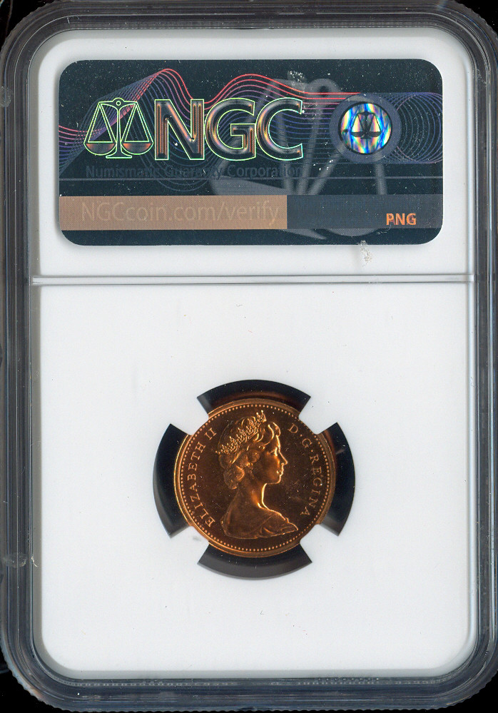 1972 Canada Small Cent 1C NGC MS66 RD MAC - Quality