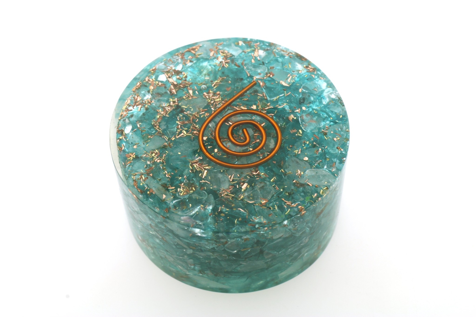 Aquamarine Orgone Tower Buster Powerful EMF & 5G Protection 1.5in