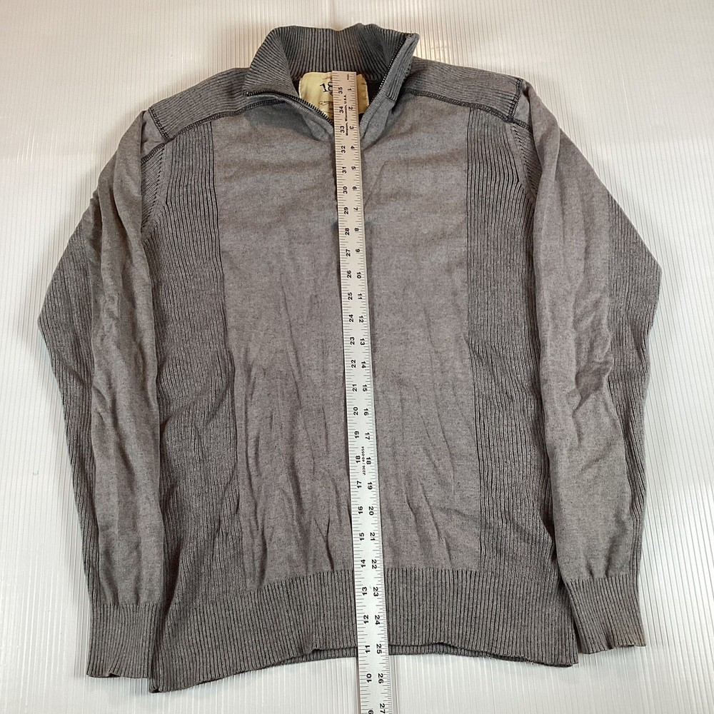 1897 Sweater Mens M Medium 1/4 Zip Pull Over Performance Golf Sweatshirt Gray