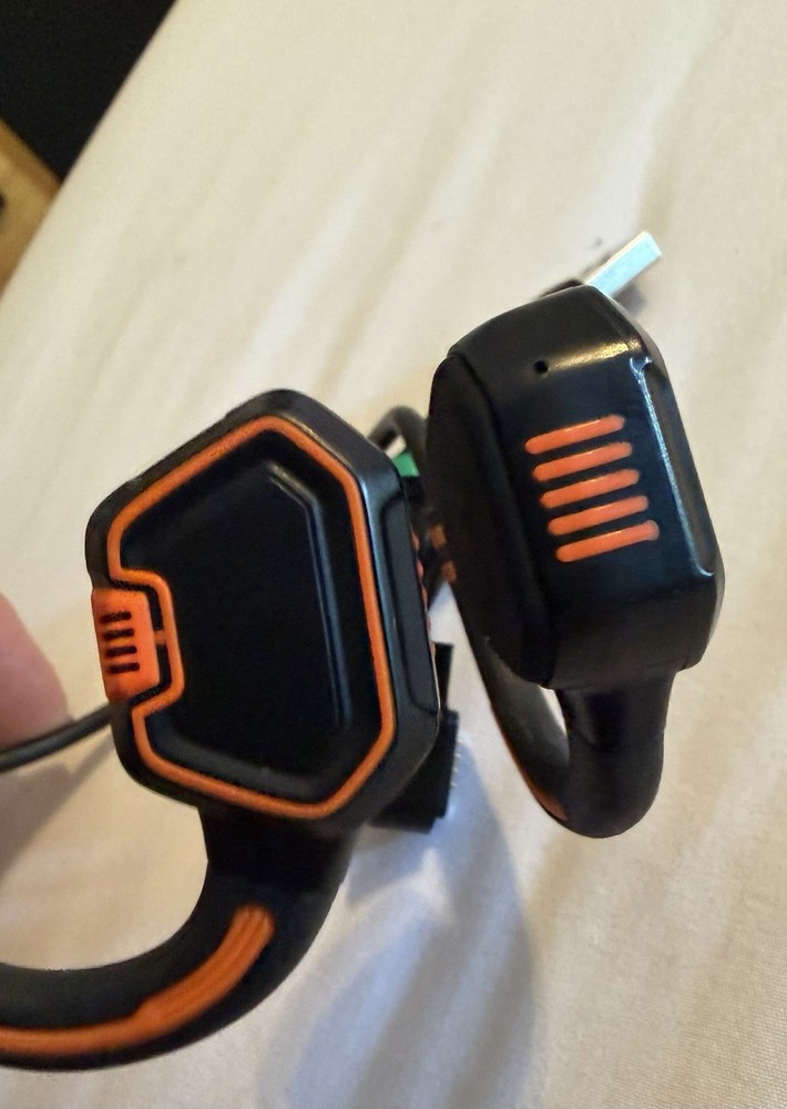 Open Ear Wave USB Ear-hook Headset, Black Orange, Double Earpieces, Used