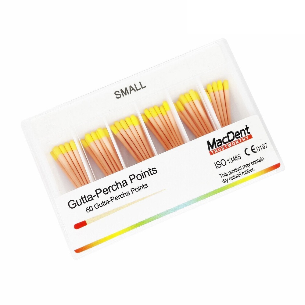 1 Pack MacDent Dental Endodontics Gutta Percha Paper Points Tips DC