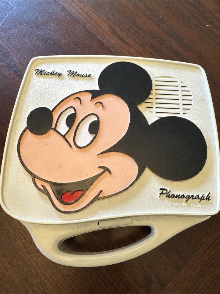 Vintage MickeyMouse 2 Speed/Solid State Phonograph with Original Box