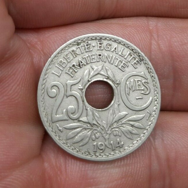 France - 25 Cent Points 1914 #43M16