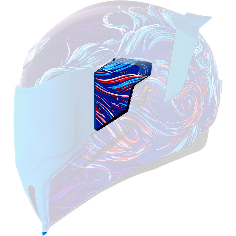 Icon Airflite Betta Helmet Replacement Sideplates Blue