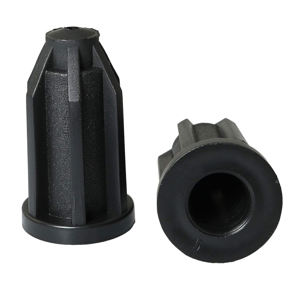 heyous 8PCS Plastic Caster Socket Sleeve Round Inserts, 7/16" Inside black