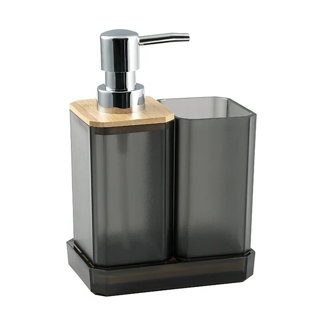 3 Piece Bath Accessory Set Gray