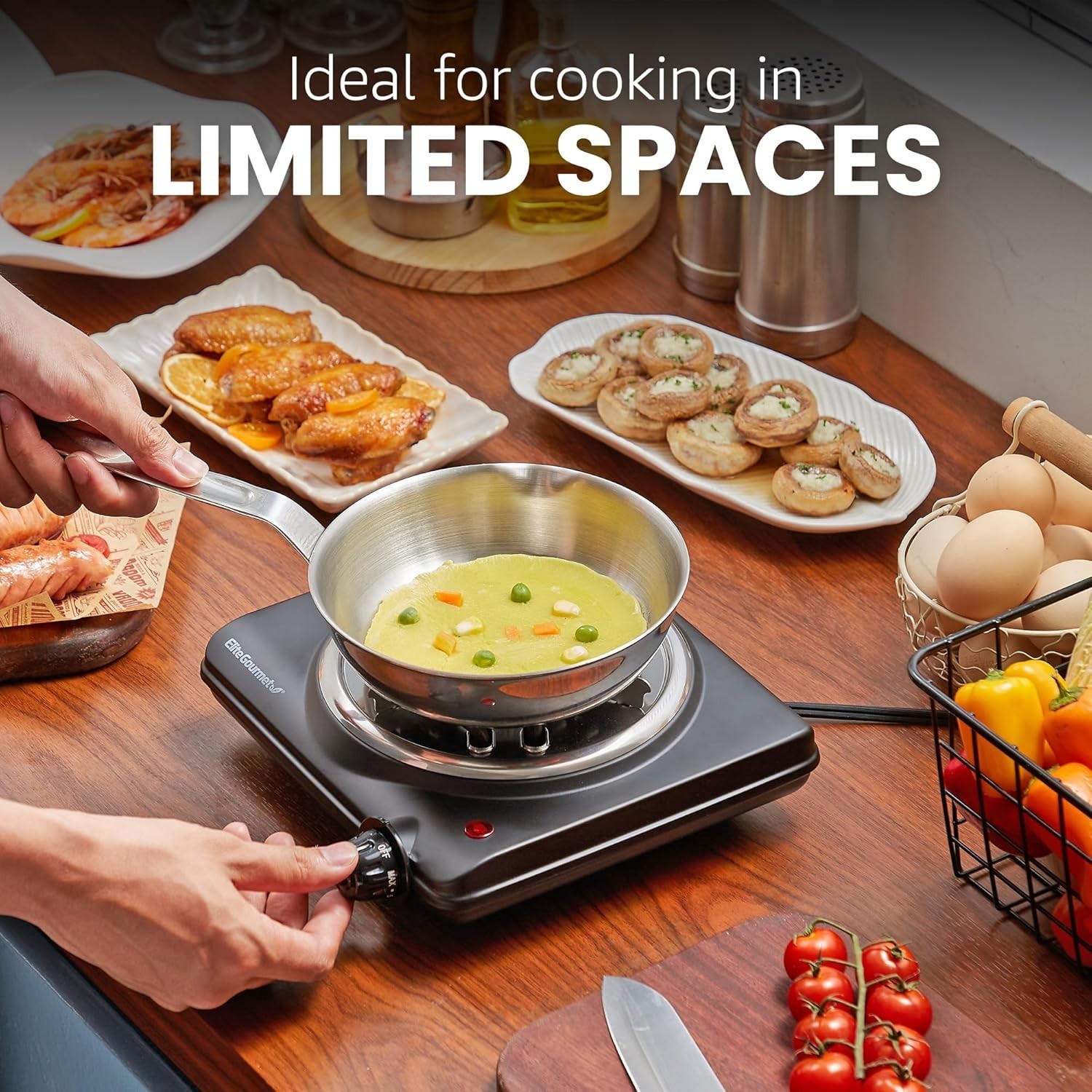 Electric Hot Plate Portable Countertop Burner 1000w, 110V for Dorm RV Kitchen