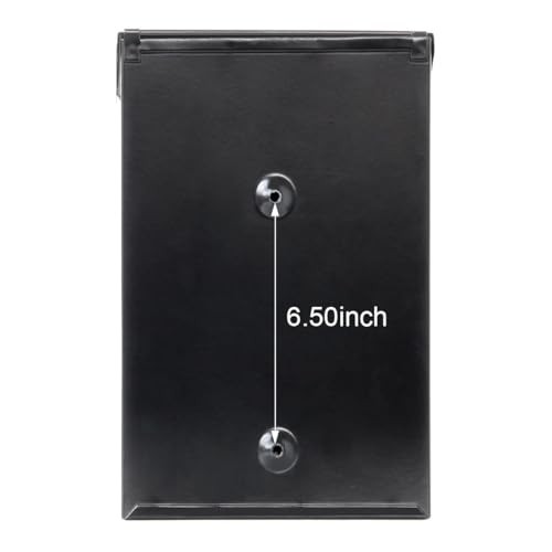Mailboxes Wall Mount with Key Lock – Small Metal Mailboxes Horizontal, Black
