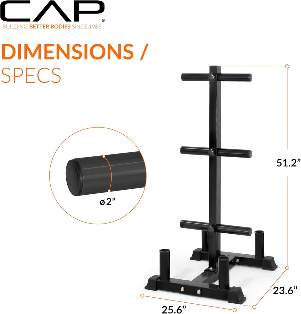 CAP Barbell Olympic Bumper Plate Tree Rack