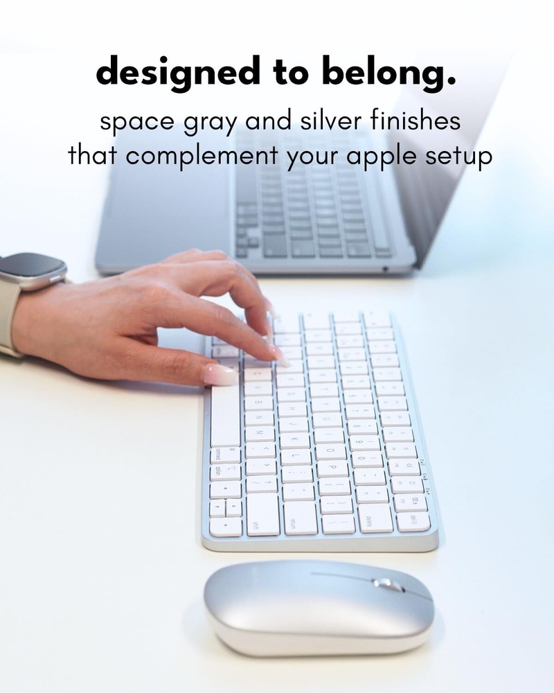 Apple Wireless Keyboard and Mouse for Mac - Dual Mode (Bluetooth + Wired) - M...