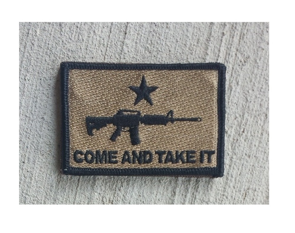 Morale Patch Special Ops Gear - COME and TAKE IT - Nylon - BRONZE Black
